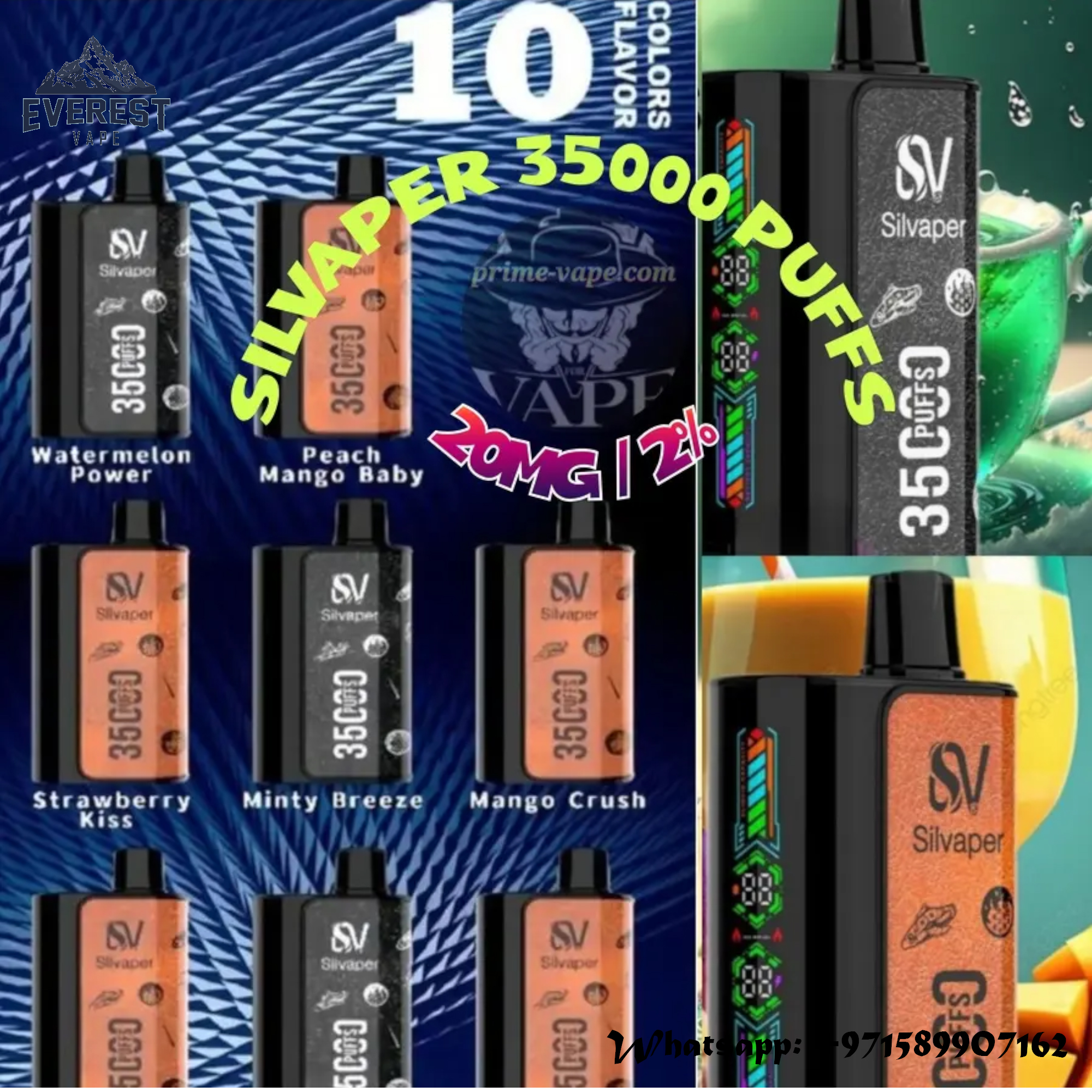 SILVAPER 35000 Puffs Disposable Vape | Buy in Dubai  Everest Vapor |  Everest Vape  Best Vape Shop in Dubai